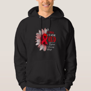 In oktober dragen we rode zonnebloem dyslexie bewu hoodie