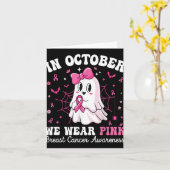 In Oktober dragen we Roze Boo Geest Borstkanker Wa Kaart (Gele Bloem)