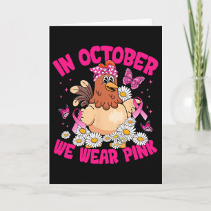 In Oktober dragen we Roze Borstkanker Bewustzijn C Kaart