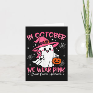 In Oktober dragen we Roze Borstkanker Shirts Vrouw Kaart
