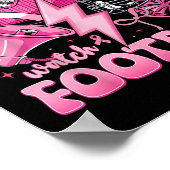 In Oktober dragen we Roze En Kijken we naar Voetba Poster (Hoek)