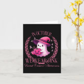 In Oktober dragen we Roze Geest Strijdende Borstka Kaart (Gele Bloem)