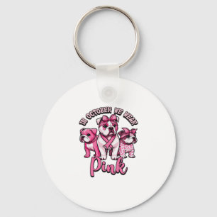 In Oktober dragen we Roze � Halloween Schattige Ho Sleutelhanger
