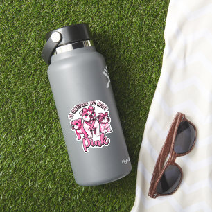 In Oktober dragen we Roze � Halloween Schattige Ho Sticker