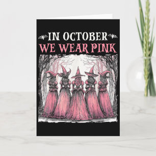 In Oktober dragen we Roze Heks Halloween Borst Kan Kaart