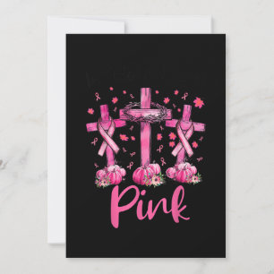 In Oktober dragen we Roze Jezus Kruis Borstkanker Kaart