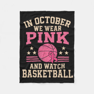 In oktober dragen we roze Sketll om borstkanker on Fleece Deken