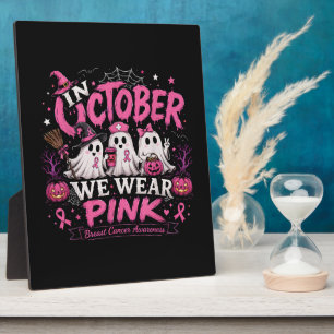 In oktober dragen we roze tegen borstkanker fotoplaat