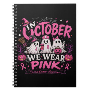 In oktober dragen we roze tegen borstkanker notitieboek