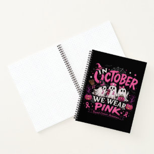 In oktober dragen we roze tegen borstkanker notitieboek