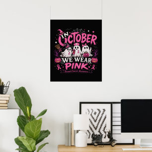 In oktober dragen we roze tegen borstkanker poster