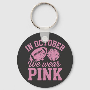 In Oktober dragen we Roze tegen Borstkanker Sleutelhanger