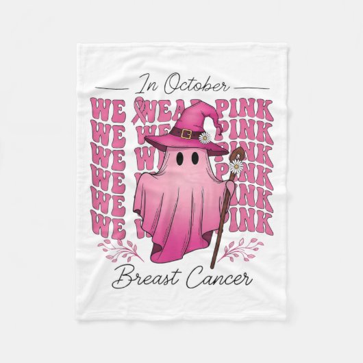 In oktober hebben we de Ghost Witch Breast Cancer Fleece Deken (Voorkant)