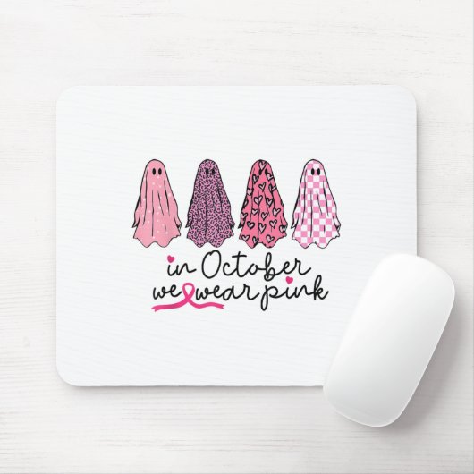 In oktober hebben we Ghost Boo Halloween Breast C Muismat (Met muis)