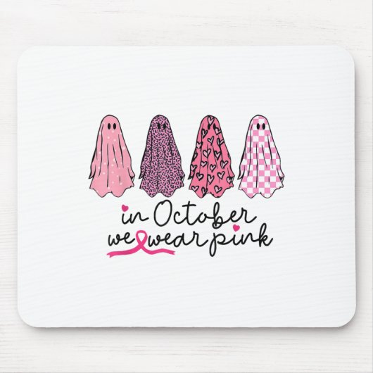 In oktober hebben we Ghost Boo Halloween Breast C Muismat (Voorkant)