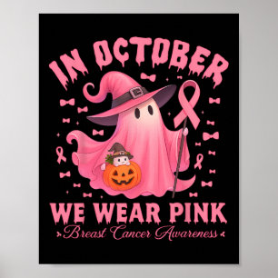 In oktober hebben we het bewustzijn van borstkanke poster