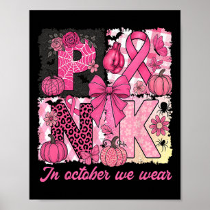 In oktober hebben we het bewustzijn van borstkanke poster