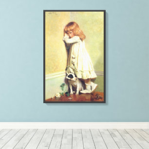 In Ongenade door Charles Burton Barber, Vintage Ku Canvas Afdruk