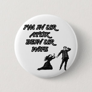 In ons attik, bein onze vrouw ronde button 5,7 cm