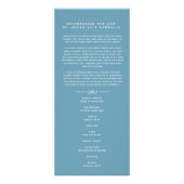 In ons hartenbegrafenisprogramma wit en blauw reclamekaart (Voorkant)