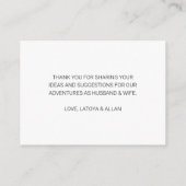 In ons leven samen met Bucket List Weddenschap Advieskaart (Achterkant)