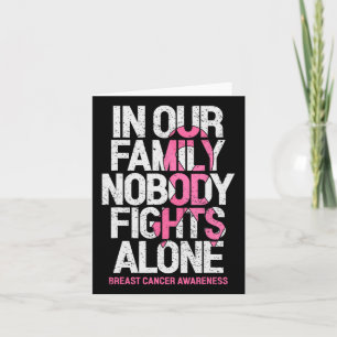 In onze familie vecht niemand alleen roze lint sup kaart