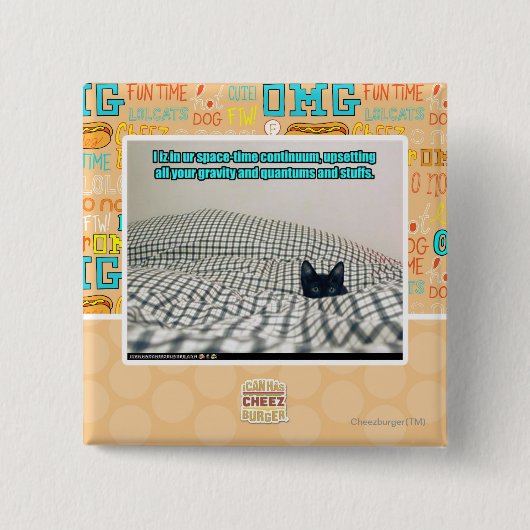 In onze Space Time Continuum Vierkante Button 5,1 Cm (Voorkant)