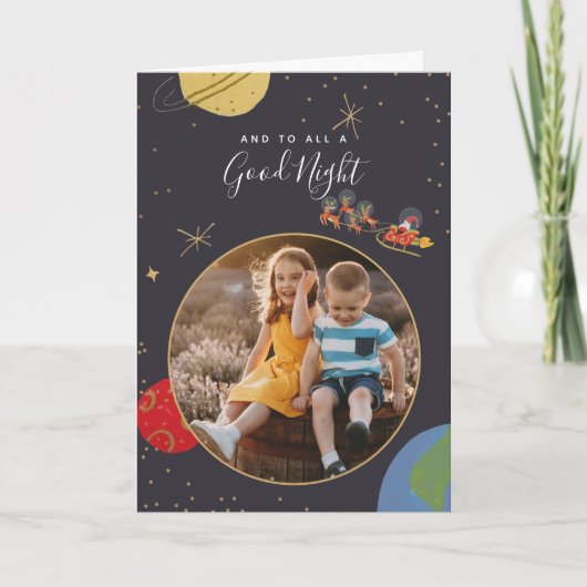 In Orbit Kerstkaart Feestdagen Kaart (Voorkant)