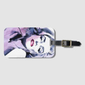  in Paars Bagagelabel (Voorkant (horizontaal))