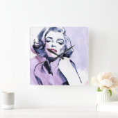 in Paars Vierkante Klok (Huis)