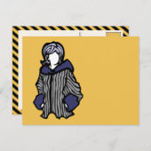 in paarse briefkaart (Voorkant / Achterkant)