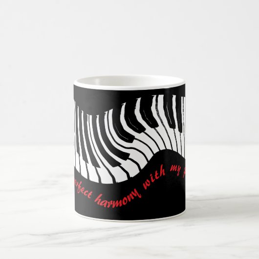 In perfect harmony – piano design coffee mug (Centre)