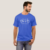 In perfecte balans tandem fietser t-shirt (Voorkant volledig)