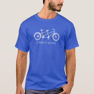 In perfecte balans tandem fietser t-shirt