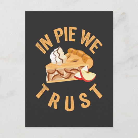 In Pie vertrouwen we op Funny Unique Pie Herfst Lo Uitnodiging Briefkaart (Voorkant)