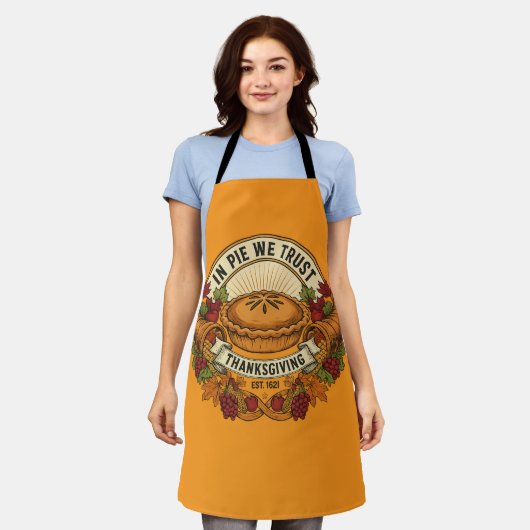 In Pie We Trust Apron Schort (Gedragen)
