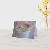 in Pink Birthday Kaart (Gele Bloem)