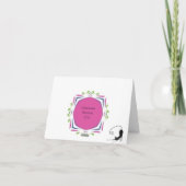 in Pink Birthday Kaart (Achterkant)