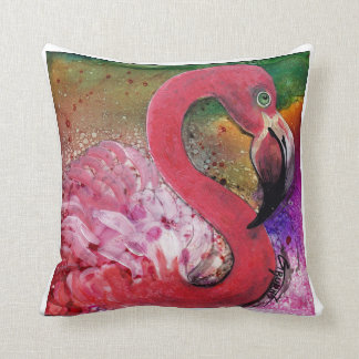 IN PINK flamingo proefontwerp door GG Burns Kussen