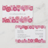  in Pink Floral Pearl Custom Visitekaartje (Voorkant / Achterkant)