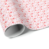 in Pink Heart Cadeaupapier (Rol Hoek)