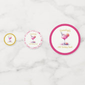 in Pink Theme Cocktail Birthday Confetti (Voorkanten)