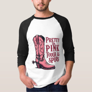 in Pink Tough als Spurs Cowgirl Boot Western T-shirt