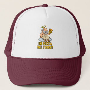 In Pizza We Trust - Grappige Cartoon Goddelijkheid Trucker Pet