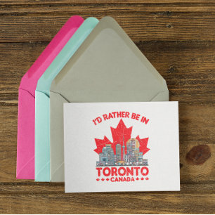 In plaats daarvan in Toronto Canada Skyline Quote Briefkaart