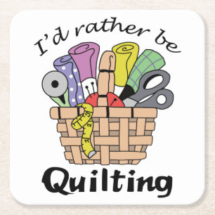 In plaats daarvan kantelen vierkante kartonnen onderzetter