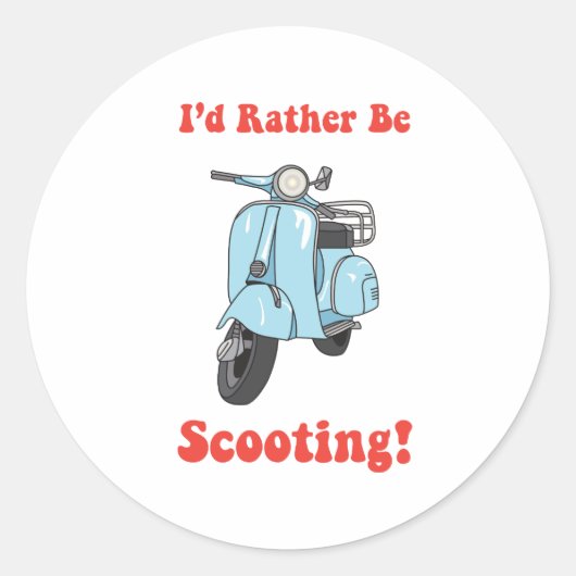 In plaats daarvan scooteren ronde sticker (Voorkant)