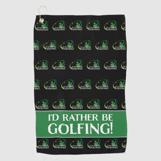 In plaats daarvan zijn Golfing Modern Golfer Sport Golfhanddoek (Voorkant)