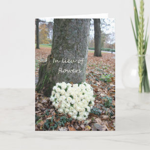 In plaats van bloemen kaart voor sympathie / begra