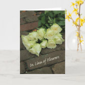 In plaats van bloemen - Liefdadigheid Donatie symp Kaart (Gele Bloem)